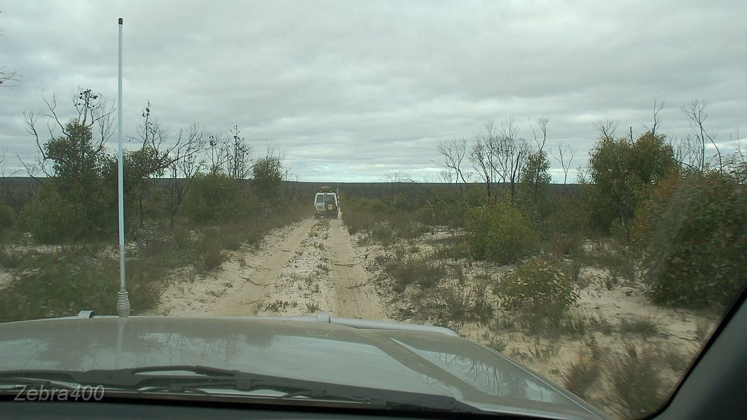 10-View from the driver's seat heading through the Little Desert.JPG